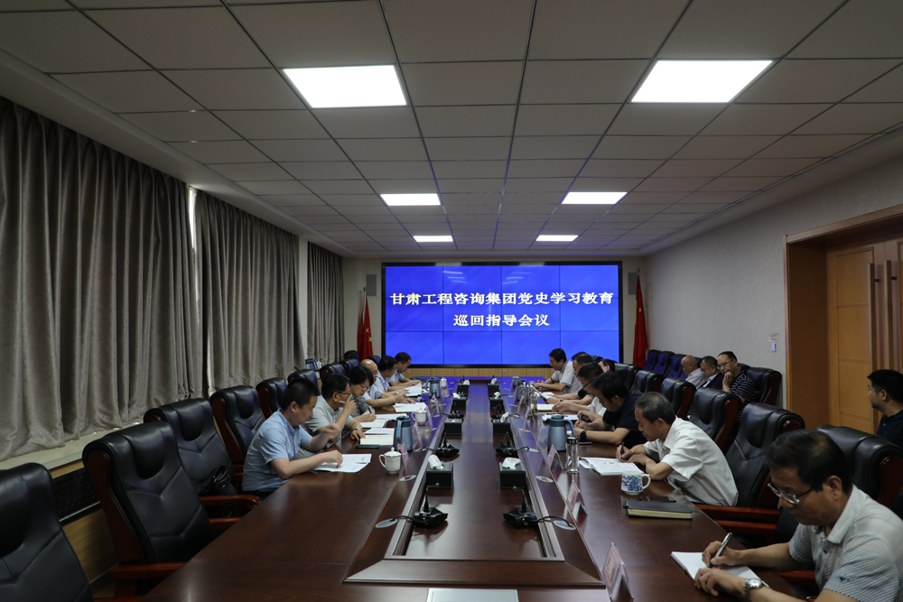 甘肅工程咨詢集團黨史學習教育第四巡回指導(dǎo)組對水電設(shè)計院黨史學習教育工作開展情況進行巡回指導(dǎo)